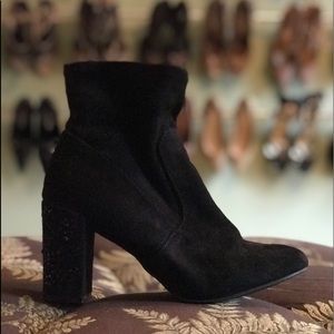 Steve Madden jeweled heel stretch booties